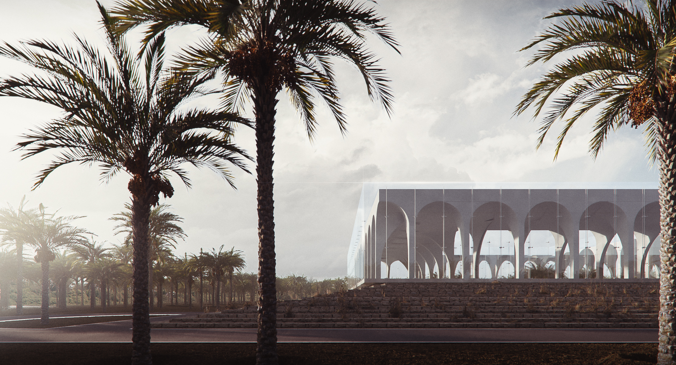 Al- Sarrah concept — exterior architectural visualization