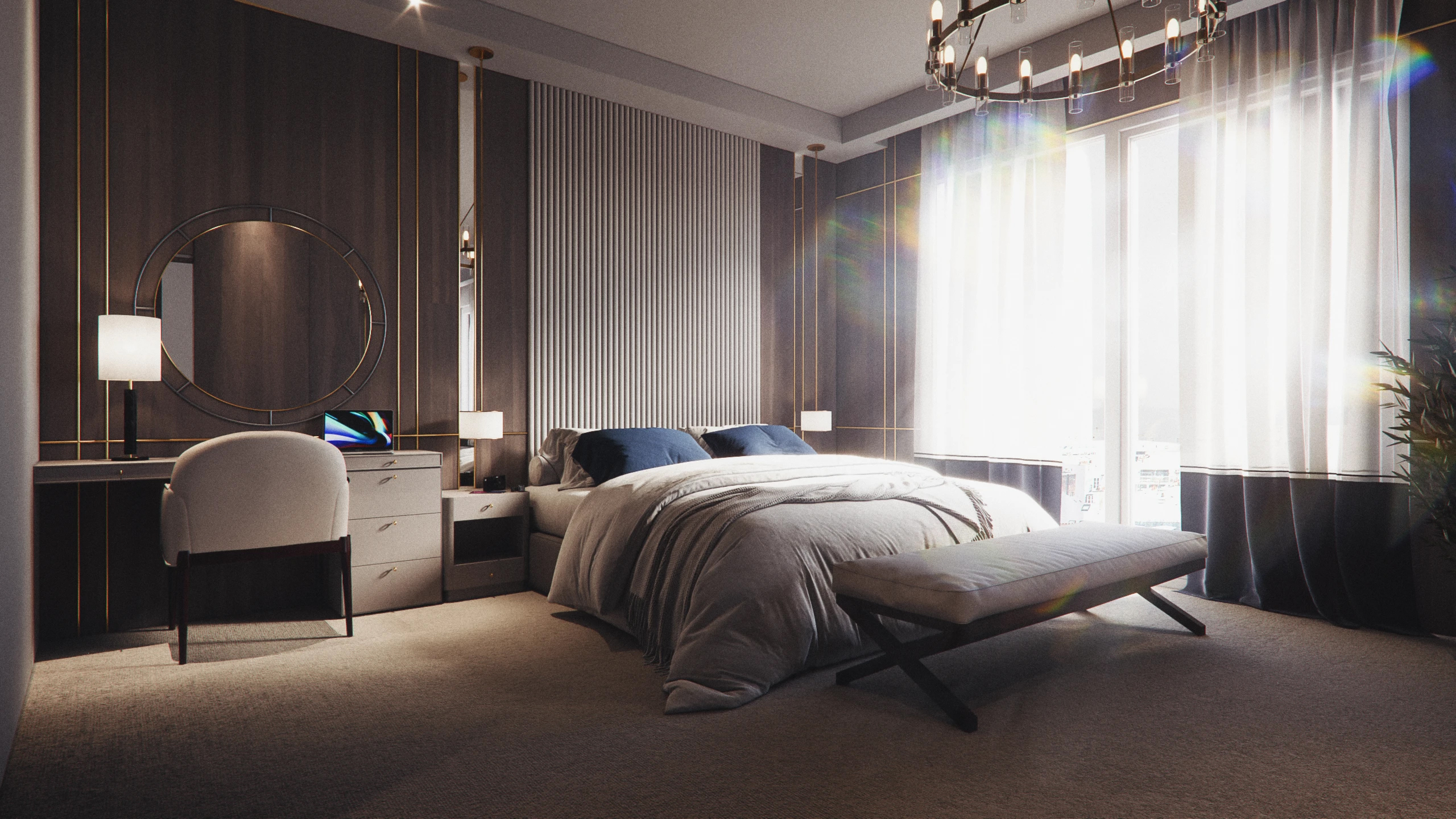 Apartment by the beach — interior architectural visualization