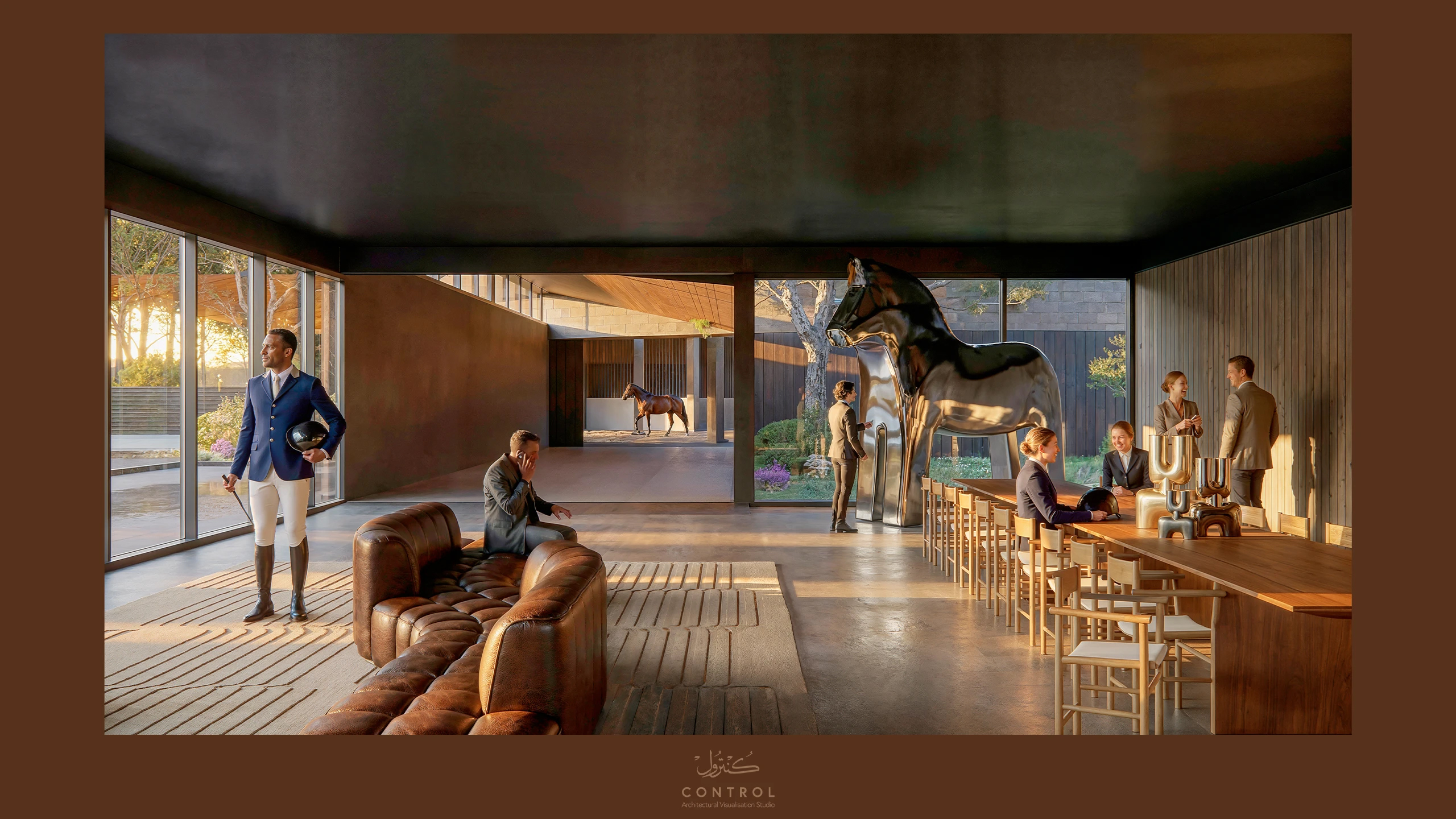 Equestrian Club — aerial architectural visualization