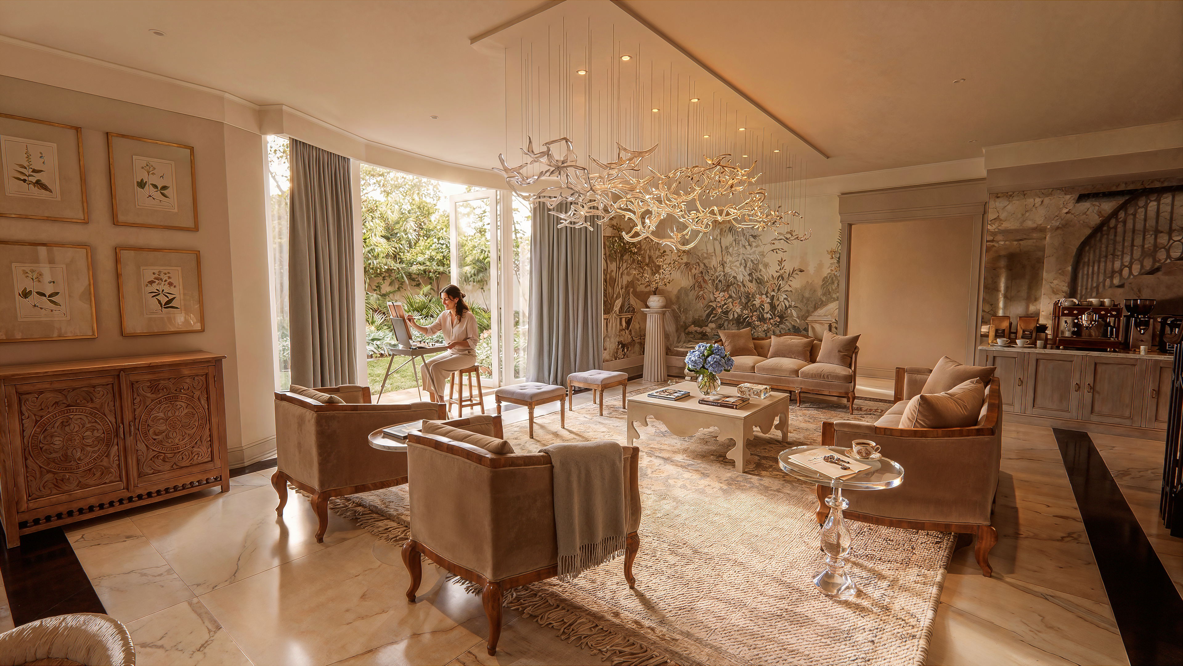 Painting by the Garden — interior architectural visualization